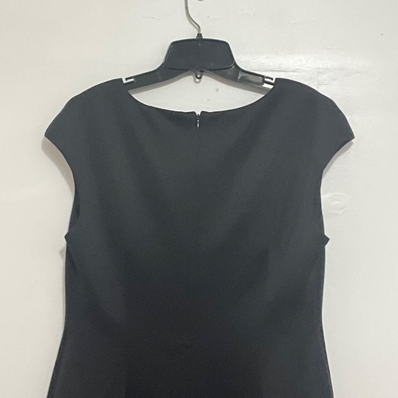 CONNECTED APPAREL Women Color Block Sheath Dress Slpit-Neck Cap Sleeve Size 12 - Picture 6 of 8